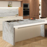 A kitchen with a new countertop