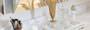 A marble countertop