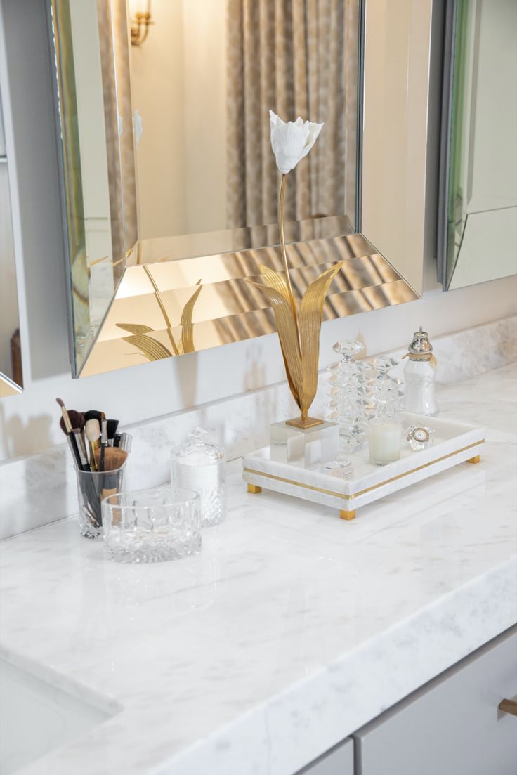 A marble countertop